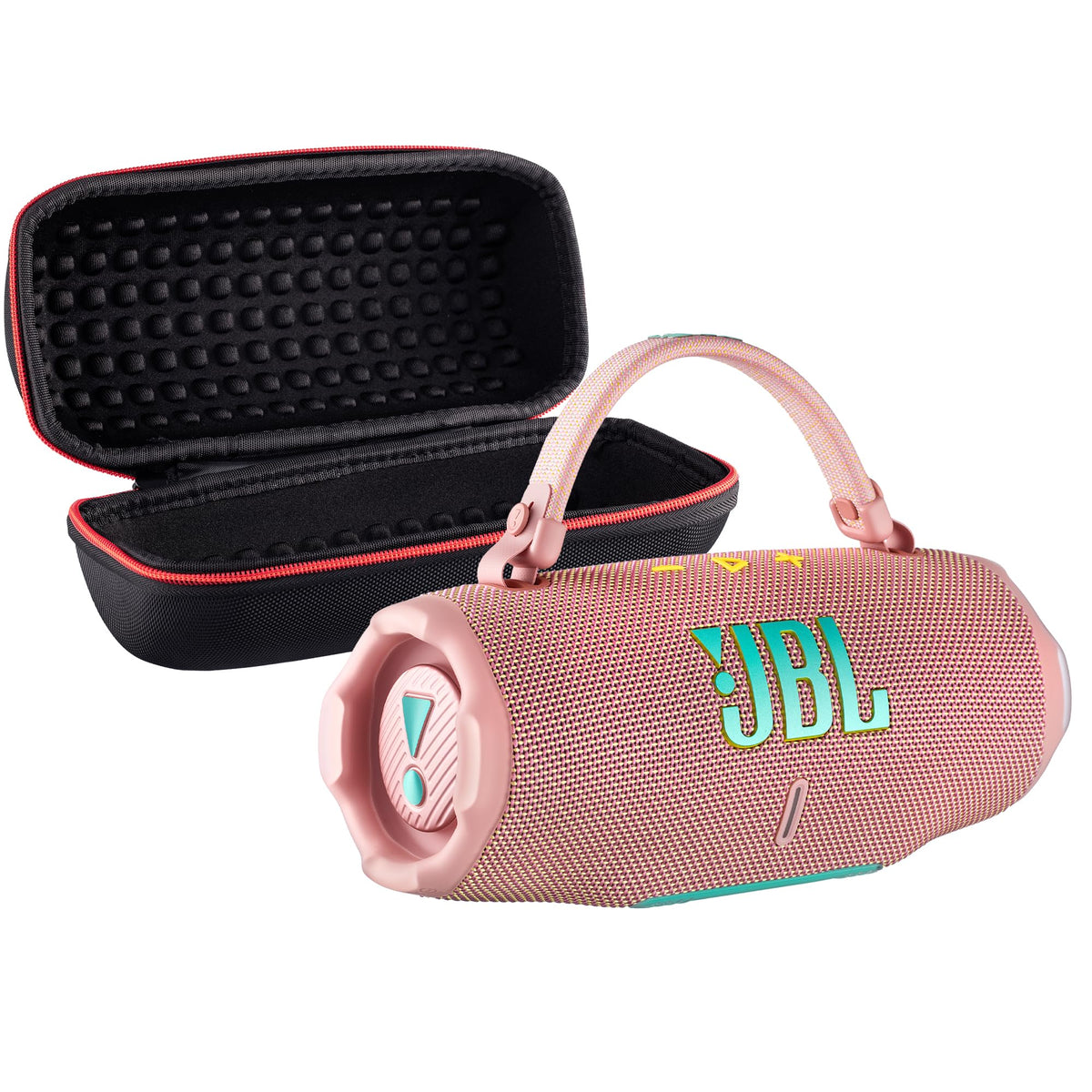JBL Charge 6 Portable Bluetooth Speaker (Funky) | IP68 Waterproof, DustProof, and DropProof, Outdoor Wireless Audio |28Hrs Playtime + Travel Case Bundle
