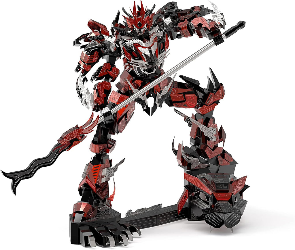 Microworld 3D Metal Puzzle, Famous Chinese Generals Zhang Fei, Mechanical Soldier Challenge Metal Model Kits, Brain Teaser Creative Gifts DIY 3D Puzzles for Adults
