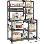 SUPERJARE Large Bakers Rack with Power Outlets, 39.6 Inches Microwave Stand