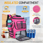 Goture Fishing Backpack with 4 Tackle Boxes,55L Tackle Backpack with Cooler