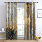 Boho Mid Century Blackout Curtains, Thermal Insulated Room Darkening Grommet Drapes for Bedroom Living Room, Modern Abstract Leaf Geometric Window Treatments, 108 Inch Drapes 2 Panel Set