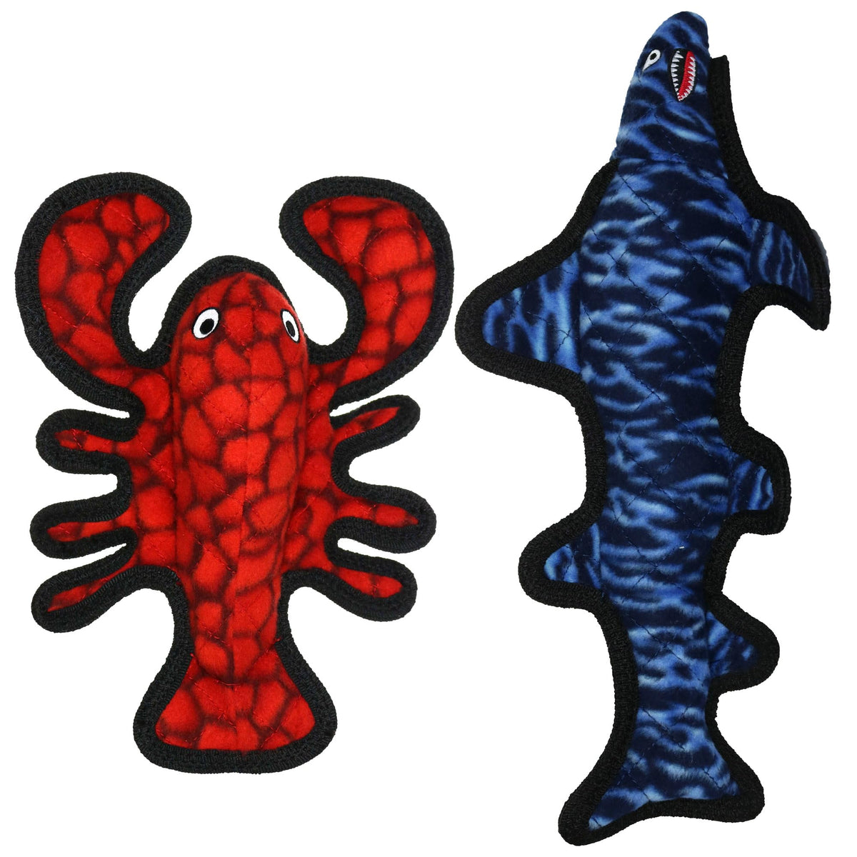 TUFFY® 5 Pack Fish Rabbit Phrog Cow Lobster Ultra Durable Plush Dog Toys