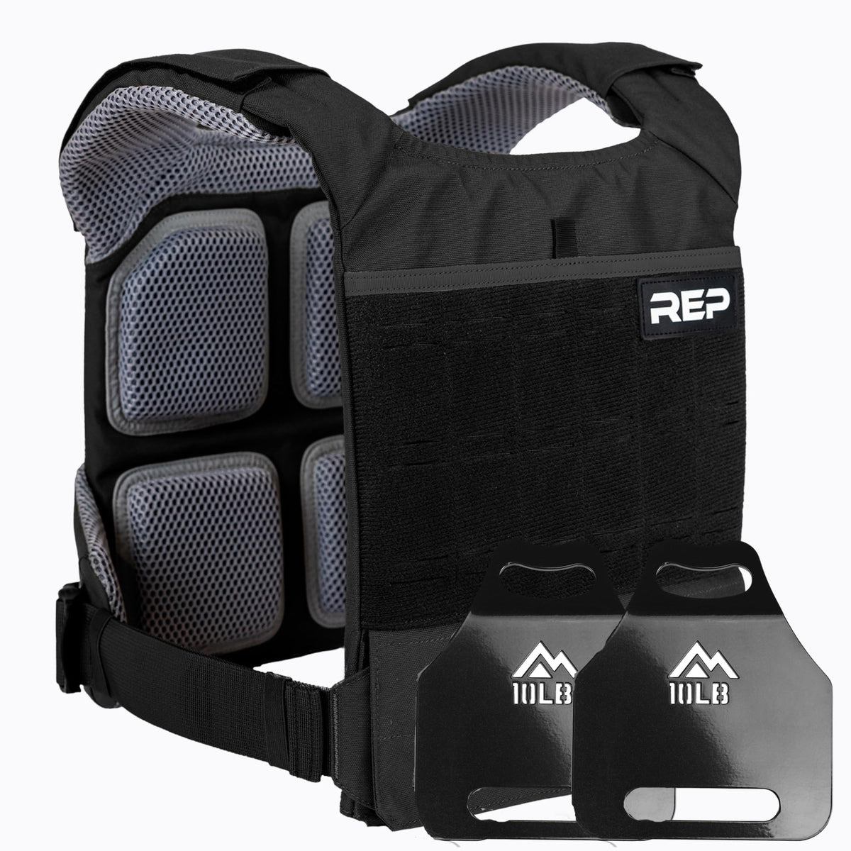 REP Fitness Strata Weight Vest, 2 Removable Plate Options for Unisex, Men & Women, Wearable, Weighted for Strength Training, Muscle Building, CrossFit, Running, Gym Exercise, Adjustable Sizing