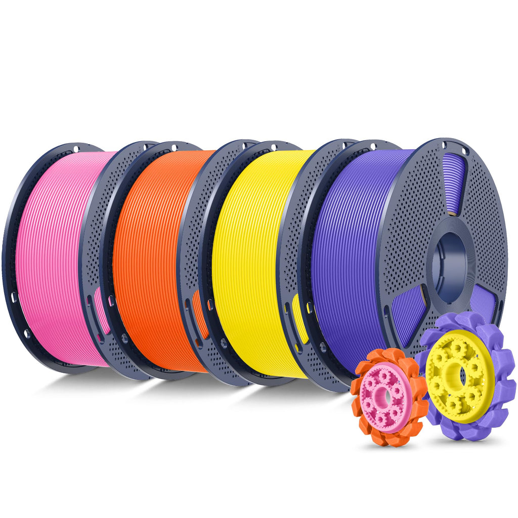 SUNLU PLA+2.0 3D Printer Filament, Multicolor, 10-Pack (10KG)