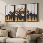 Large Framed 3D Wood Boho Tropical Wall Decor for Living Room, 24x36 Inch