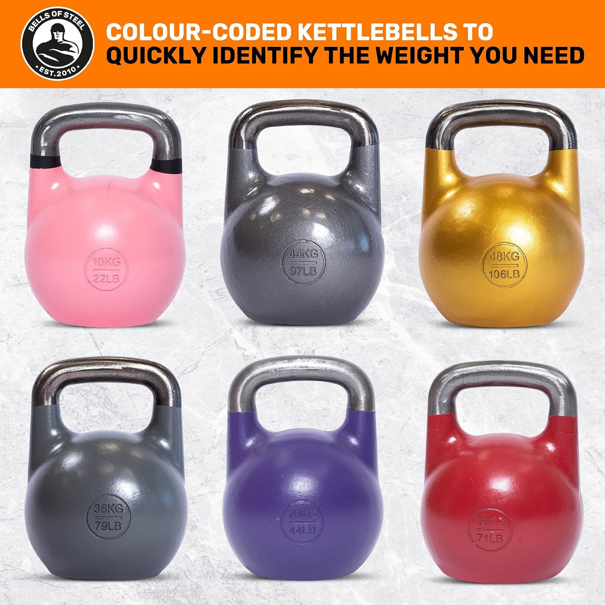Competition Kettlebells Bells of Steel - Pro Grade 33mm Handle