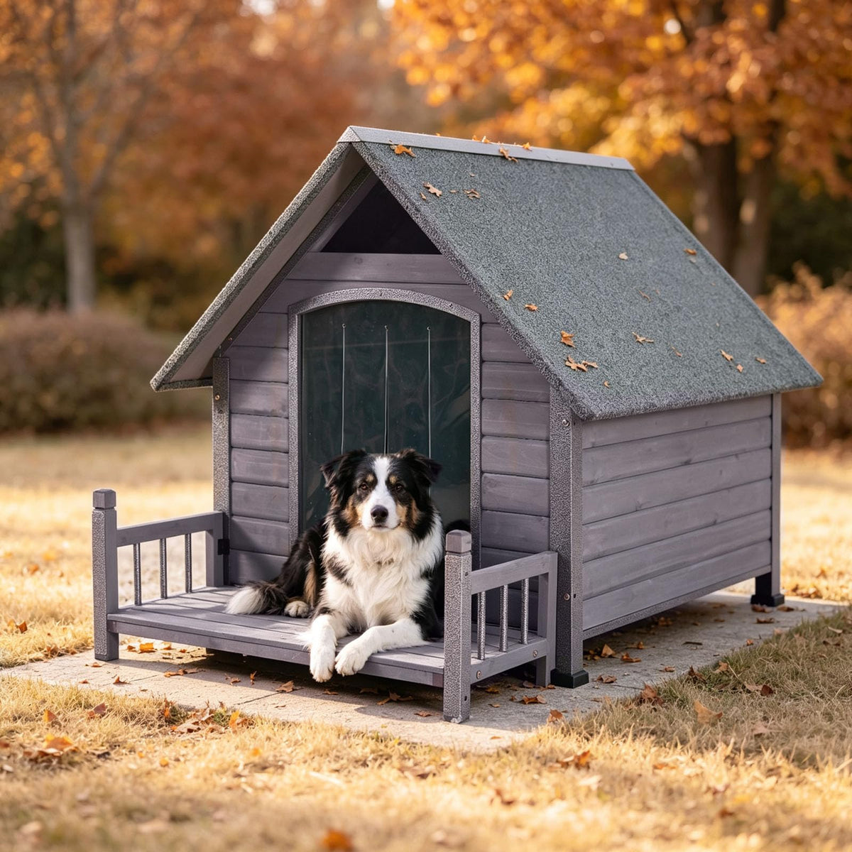 Aivituvin Heated Dog House Outdoor with Anti-Bite Metal Frame Insulated Indoor Dog Kennel 41.6'L Large Dog Cage for Small Medium Large Dogs with Heater and Insulated Liner for Winter