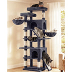Feandrea Large Cat Tree, 81.1" Tall Sturdy Cat Tower for Indoor, Dark Gray