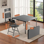 Folding Card Table and Chair Set of 5, Weather‑Resistant & Durable