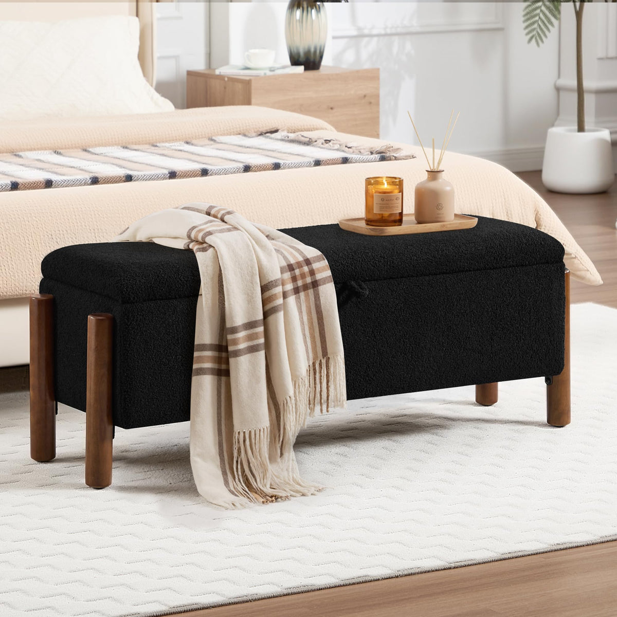 55'' Modern Storage Ottoman Benches