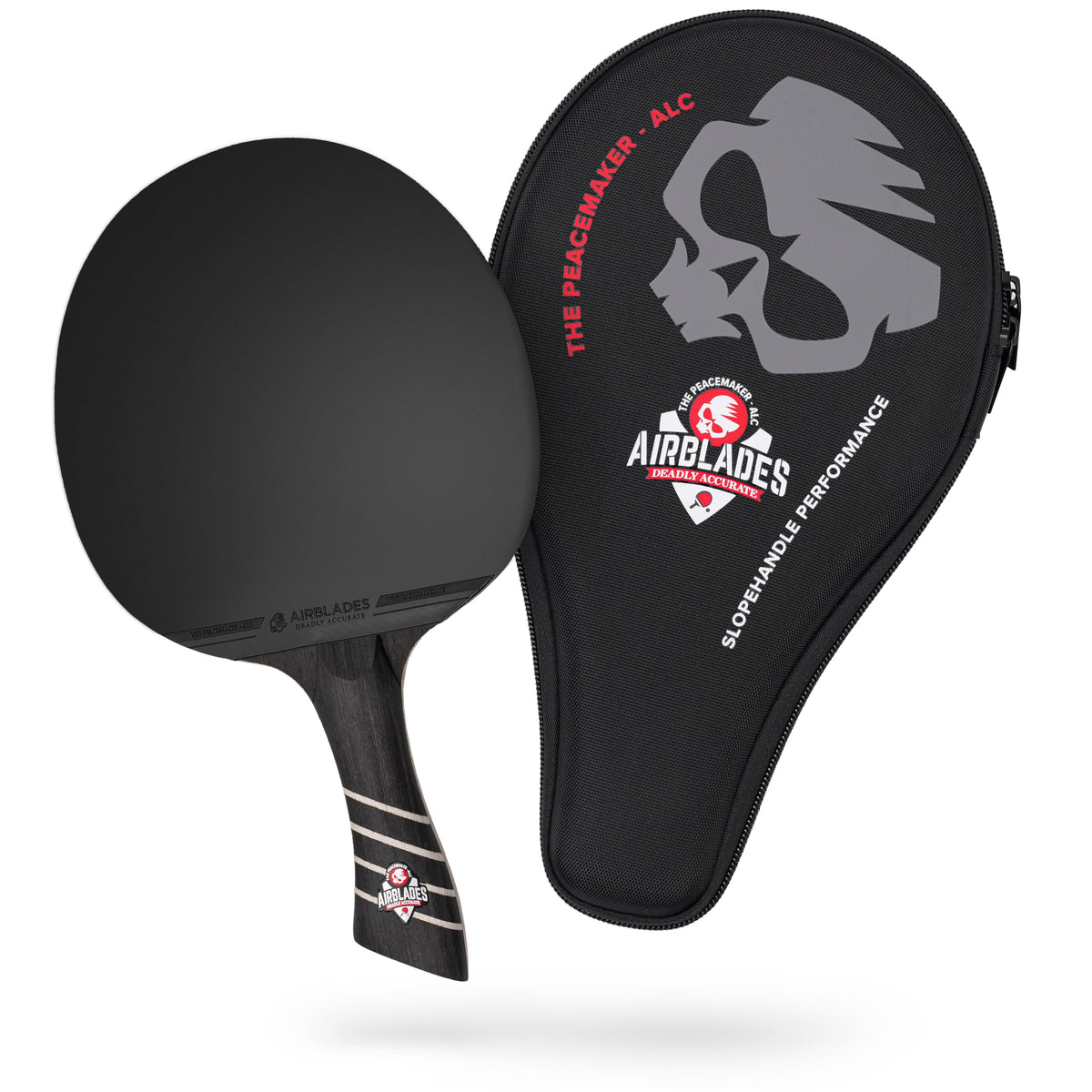 The Peace Maker ALC - Professional Ping Pong Paddle - Carbon Fiber Table Tennis Racket Producing Maximum Spin & Control for All Levels - Hard Carry Case & Ergonomic Handle.