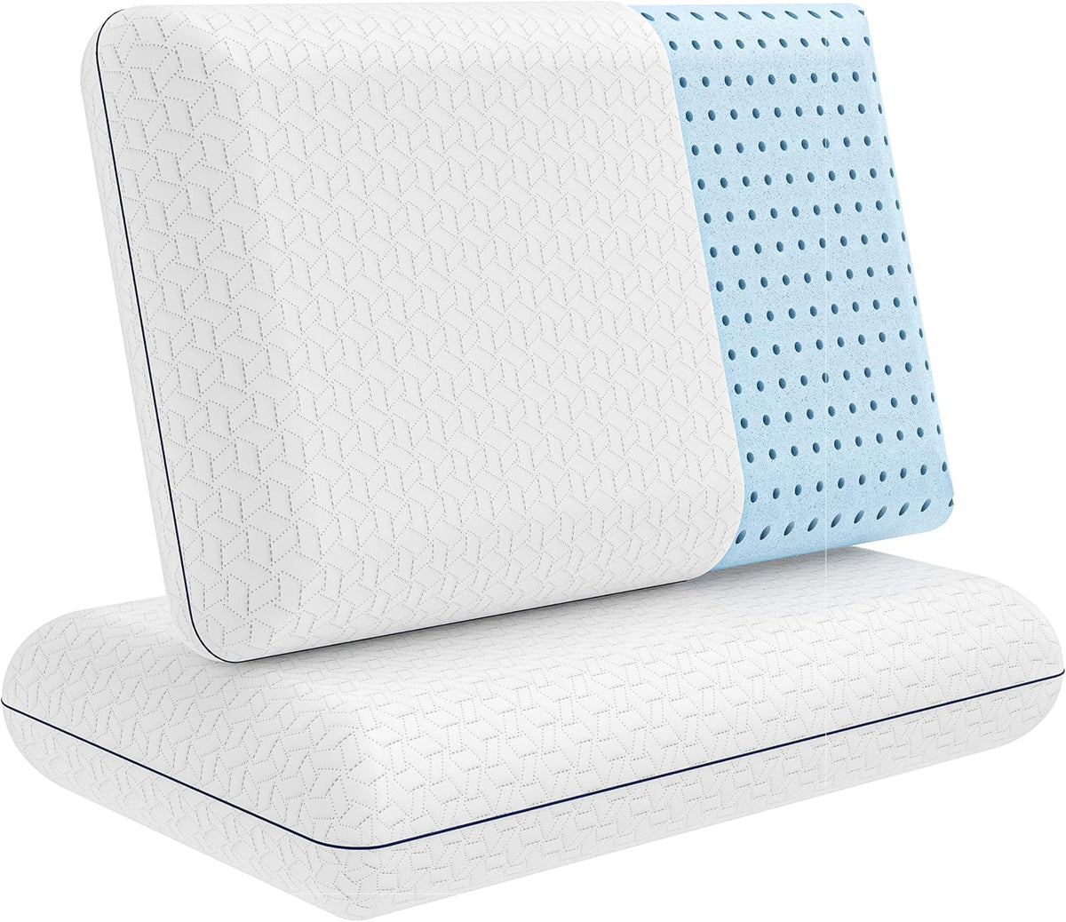 Vaverto King Size Memory Foam Pillows - Firm Pillow - King Size 2-Pack