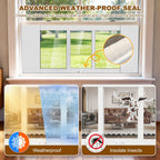 DoCred Cat Door for Window, Full-Size Window Pet Doors Fits 23"-34"