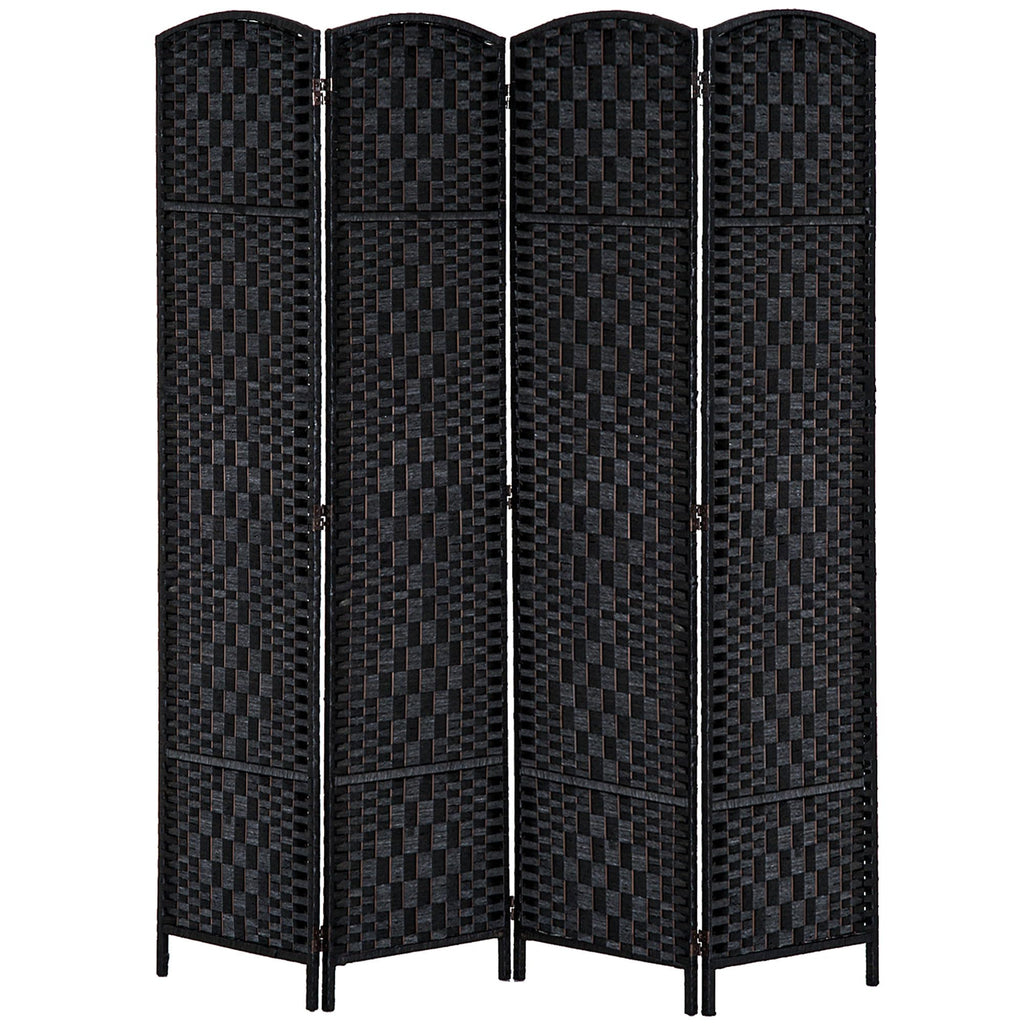 HOMCOM Room Divider 6-Panel, 6FT-Tall Folding Privacy Screen, Natural