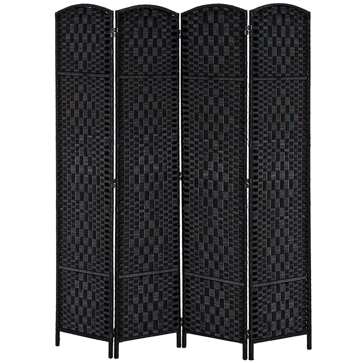 HOMCOM Room Divider 6-Panel, 6FT-Tall Folding Privacy Screen, Natural