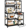 SUPERJARE Large Bakers Rack with Power Outlets, 39.6 Inches Microwave Stand