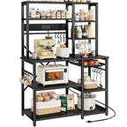 SUPERJARE Large Bakers Rack with Power Outlets, 39.6 Inches Microwave Stand