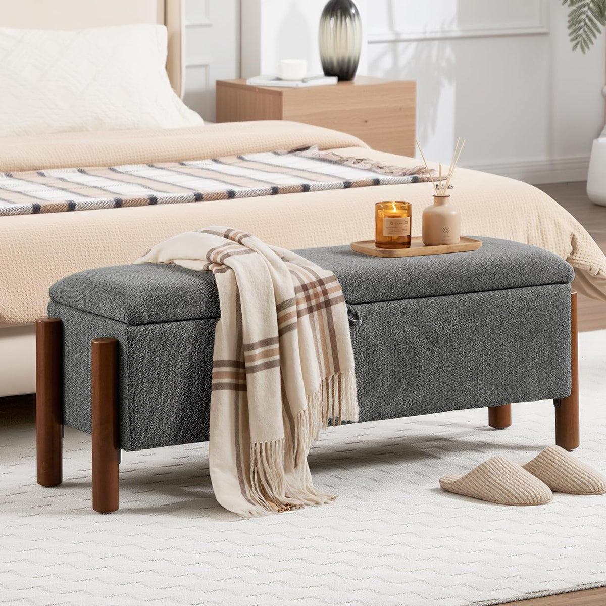 55'' Modern Storage Ottoman Benches