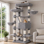 Heybly Cat Tree, 68 inch Multi-Level Cat Tower for Indoor Cats HCT025G