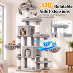 Hey-brother Cat Tree Tower with Stable Extended Base, 3 Platforms, MPJ038W