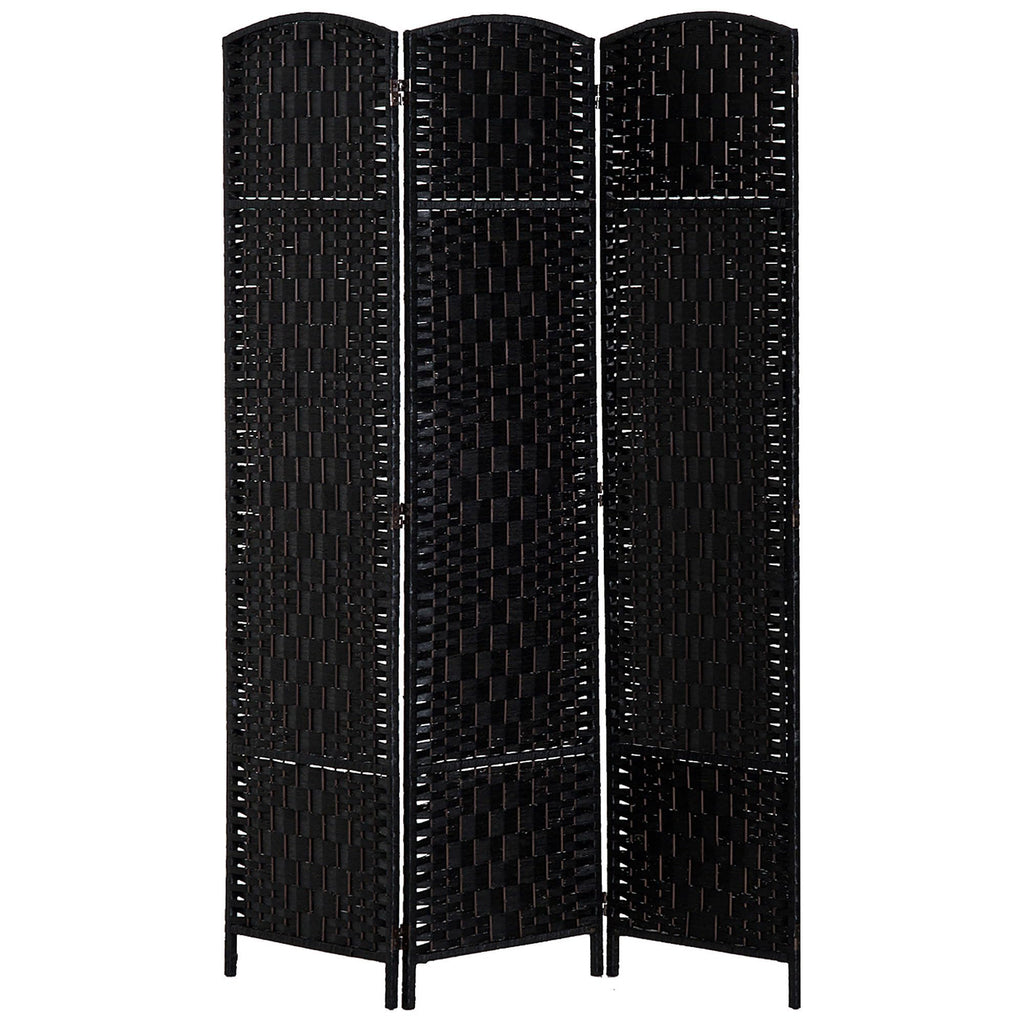 HOMCOM Room Divider 6-Panel, 6FT-Tall Folding Privacy Screen, Natural