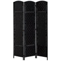 HOMCOM Room Divider 6-Panel, 6FT-Tall Folding Privacy Screen, Natural