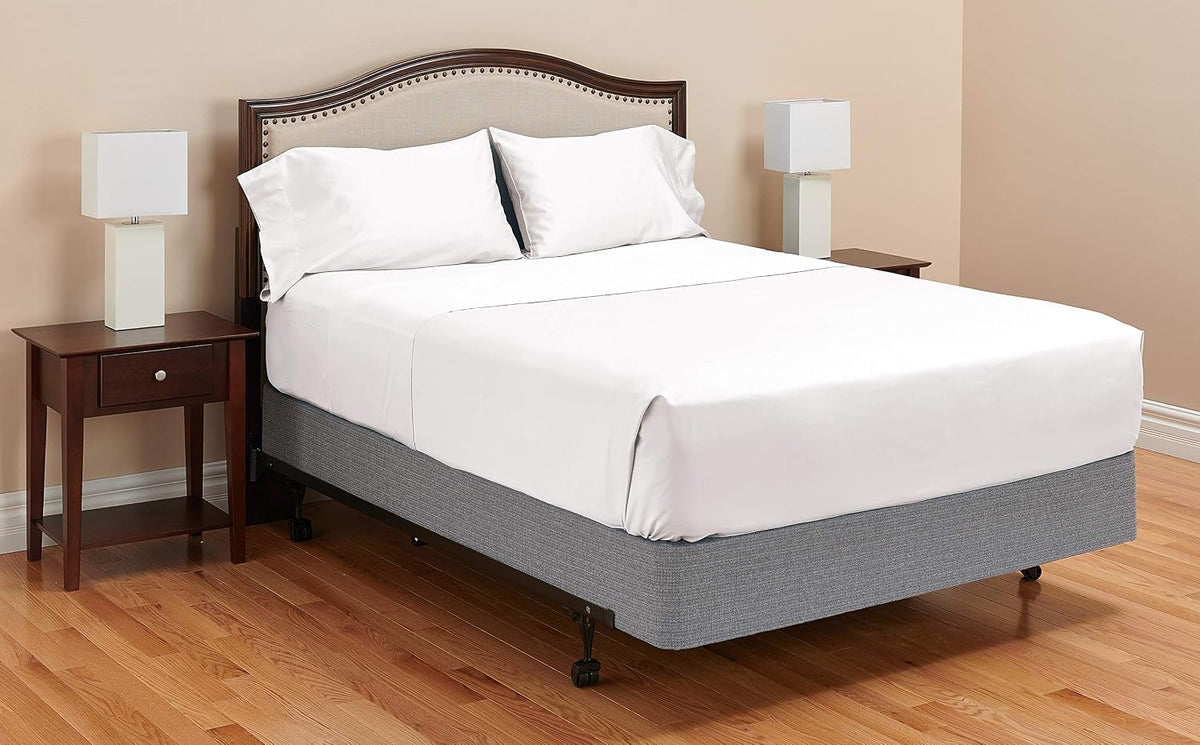 MyPillow Giza Dreams Bed Sheets, 100% Certified Giza Egyptian Cotton, Deep Pocket, Sateen Weave [Queen, White]