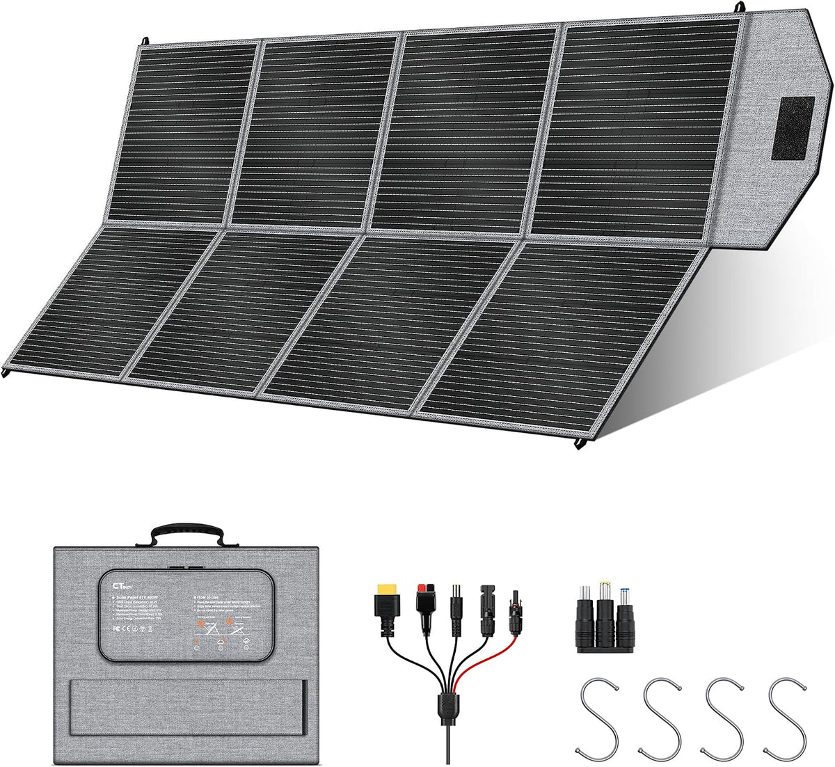 400W Portable Solar Panel for Power Station, Foldable Solar Panels