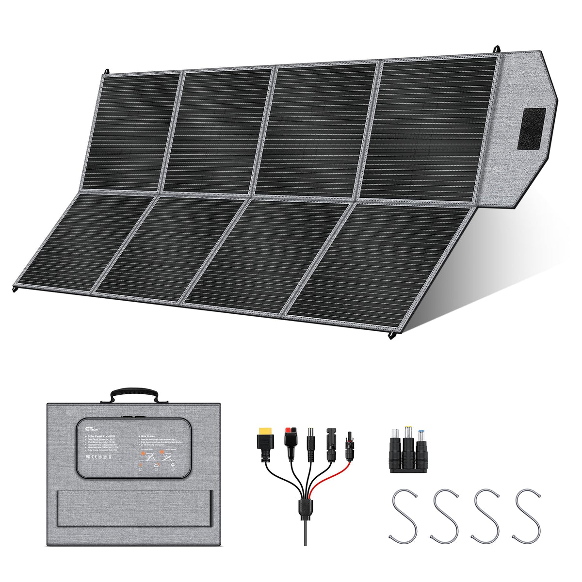 400W Portable Solar Panel for Power Station, Foldable Solar Panels