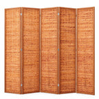 JOSTYLE Bamboo Room Divider, 6-Panel Folding Privacy Screen, 6 ft. Tall