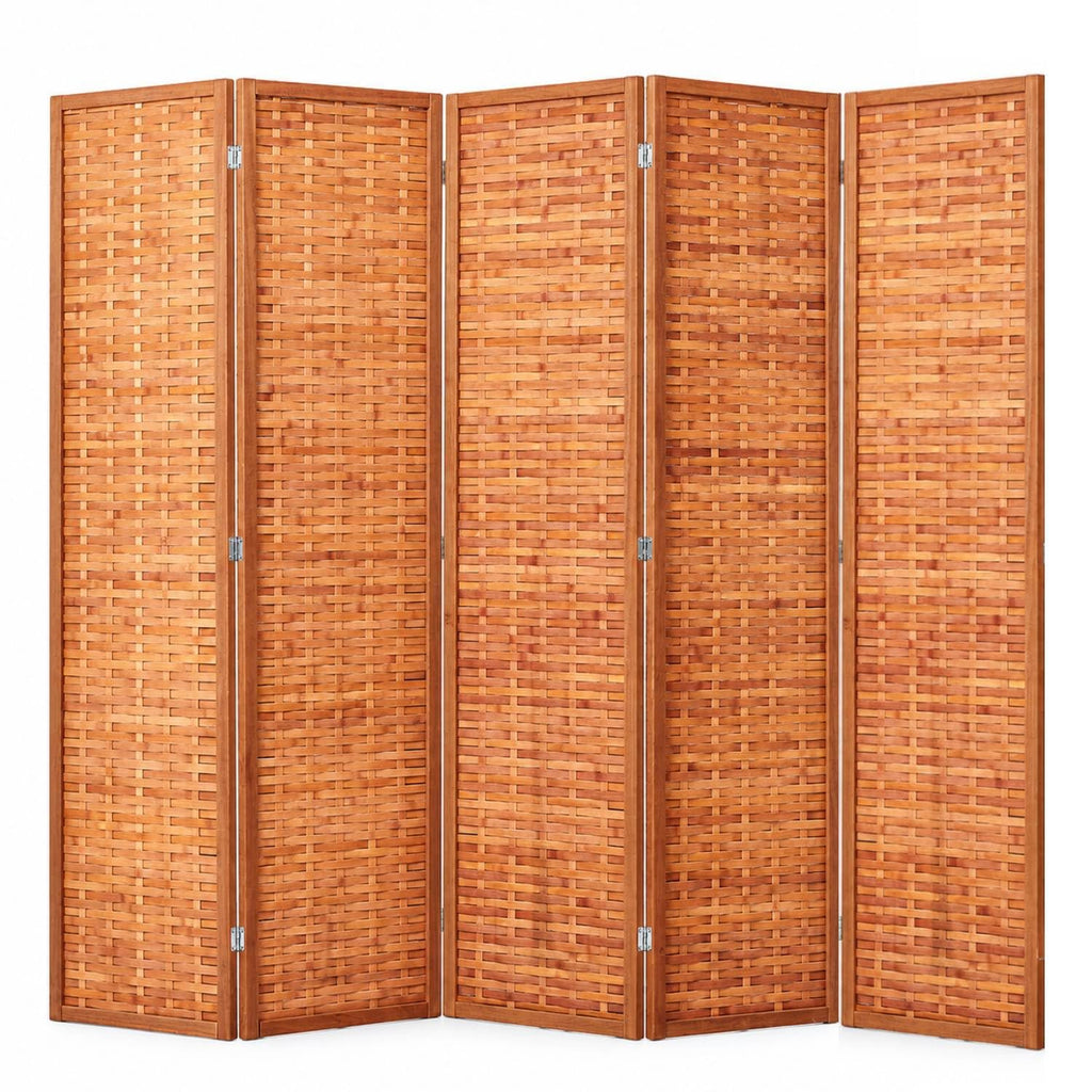 JOSTYLE 6 Panel Folding Privacy Screen 6ft Bamboo Freestanding Room Divider