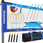 32FT Badminton Volleyball Combo Net Set System for Backyard Lawn Beach