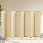 4 Panel Bamboo Room Divider, Folding Privacy Screen, Natural