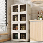 FLEXIMOUNTS 228 QT Stackable Plastic Storage Bins With Lids, Milky White