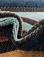 Unique Loom Belize Outdoor Collection Area Rug - Altun (7' 10" x 10' Rectangle, Charcoal/ Light Blue)