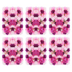 Pink Yellow Flower Wall Panels, Artificial Peony Rose Backdrop, 6Pcs 3D Silk Floral Panels for Wedding Decor, Party Background, Home Wall Decoration (40x60cm)
