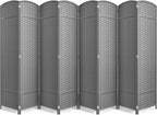 Sorbus Foldable Room Divider, Mesh Privacy Screen (8 Panel, Chocolate)