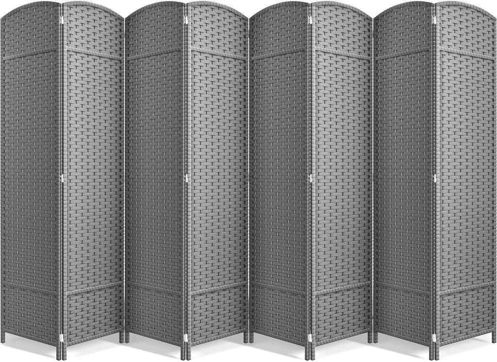 Sorbus Foldable Room Divider, Mesh Privacy Screen (8 Panel, Black)