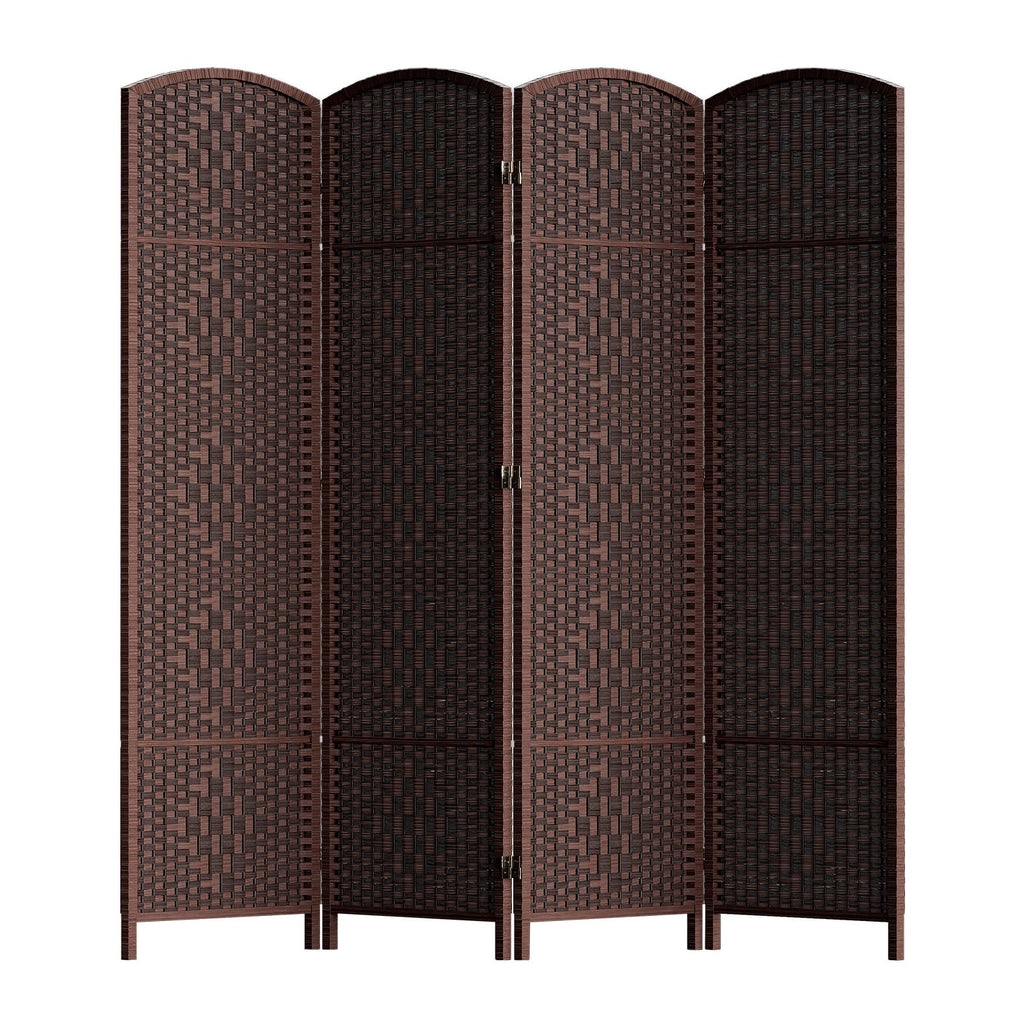 HALLYBEE Room Divider Panel,8 Panel Partition Room Dividers, Dark Mocha