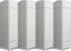 Sorbus Foldable Room Divider, Mesh Privacy Screen (8 Panel, Chocolate)