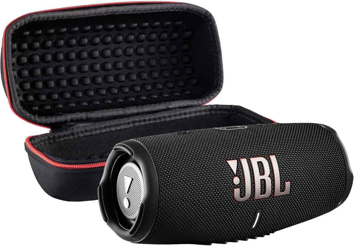 JBL Charge 5 Wireless Bluetooth Speaker (Black) | Rugged IP67 Waterproof Outdoor Audio with Deep Bass & 20H Playtime | Includes Protective Travel Case for Beach, Hiking, Camping, and More