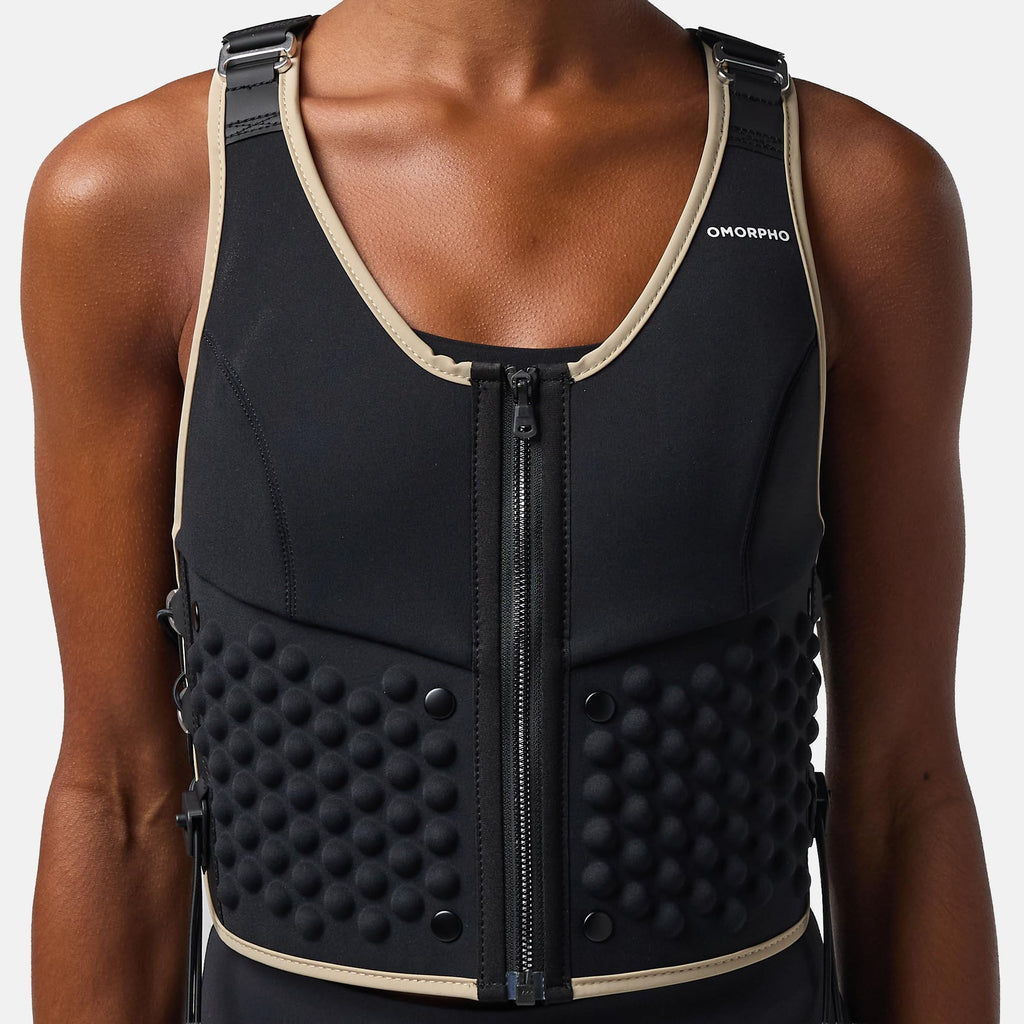 OMORPHO Women’s G-Vest Icon, 6 lb (up to 12 lb with optional G-Pack, sold separately), low-profile, fully adjustable comfort fit for hiking, walking, running, and training.