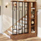 Tribesigns Room Divider with Shelves, 71" Freestanding Storage Room Divider
