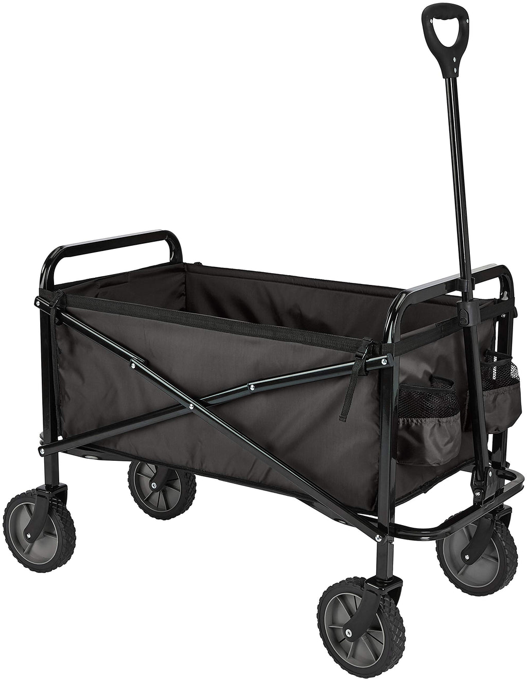 Amazon Basics Collapsible Heavy Duty Utility Wagon for Outdoor Sports, Camping, Garden, and Shopping, Versatile, Easy to Store, 265 Pounds Capacity, 27.6 x 40.9 x 20 inches, Blue