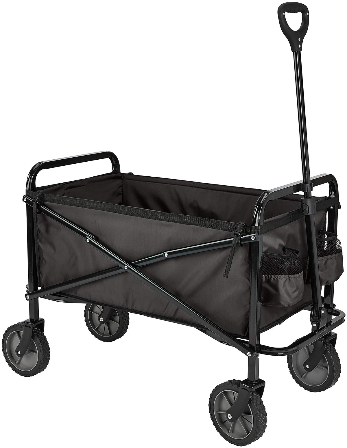 Amazon Basics Collapsible Heavy Duty Utility Wagon for Outdoor Sports, Camping, Garden, and Shopping, Versatile, Easy to Store, 265 Pounds Capacity, 27.6 x 40.9 x 20 inches, Blue