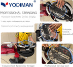 YODIMAN Single Professional Badminton Racket for Advanced Players - 50T Graphite Carbon Fiber with Aerodynamic Frame, Pre-Strung 26lbs, Ultra-Light 5U for Club & Tournament