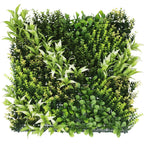 ECOOPTS 40"x40" Faux Ivy Privacy Fence Screen Artificial Boxwood Panels Topiary Hedge Plants for Indoor Outdoor Decoration, #1 Mixed Leave, 1 Pack