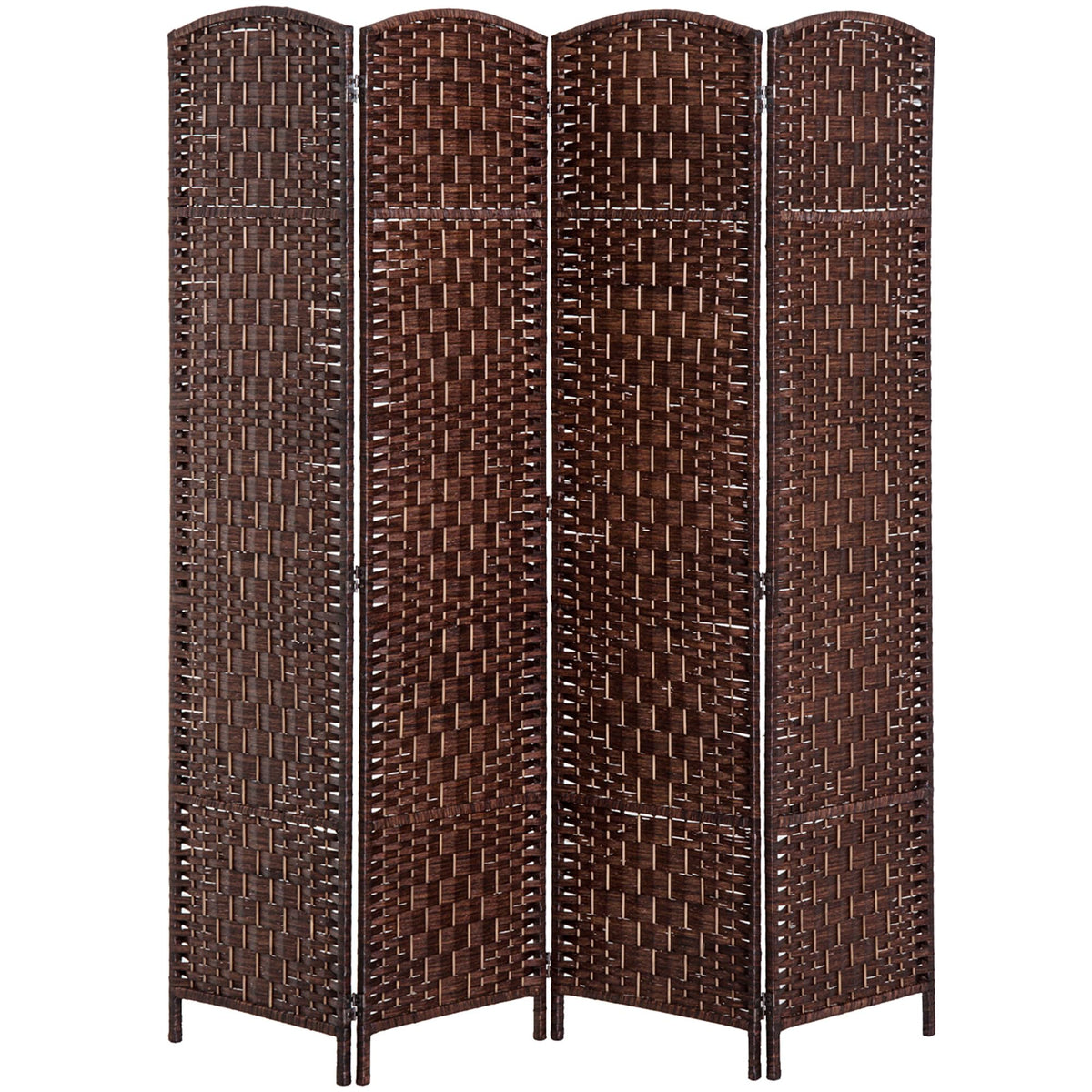 HOMCOM Room Divider 6-Panel, 6FT-Tall Folding Privacy Screen, Natural