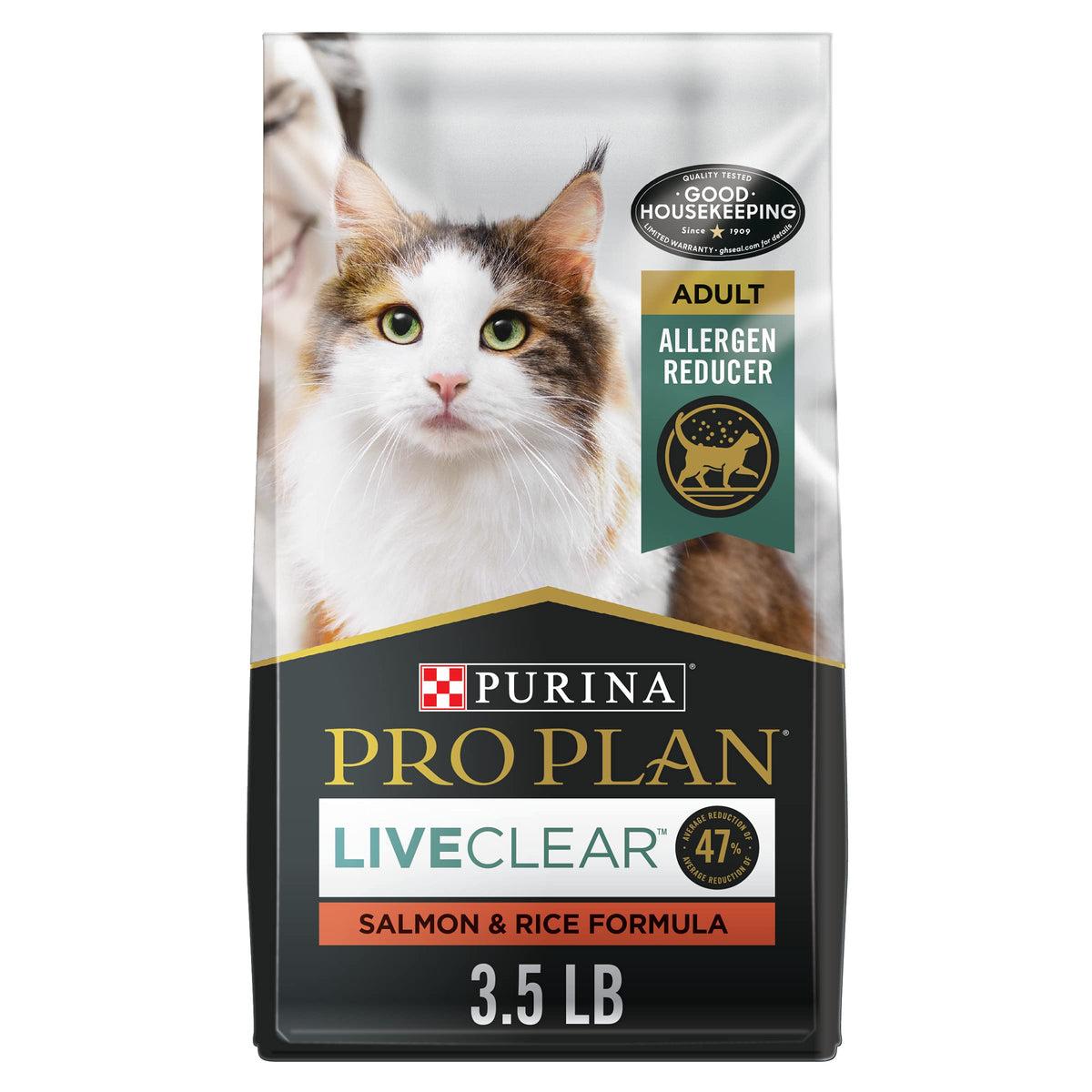Purina Pro Plan LiveClear Allergen Reducing Dry Cat Food, Salmon, 16 lb