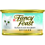 Fancy Feast Purina Gravy Lovers Poultry and Beef Grilled Gourmet Wet Cat Food Variety Pack - 3 oz. Cans,(Pack of 60)
